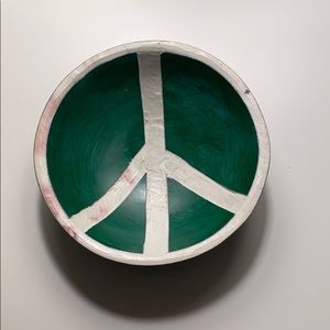 Peace sign jewelry bowl